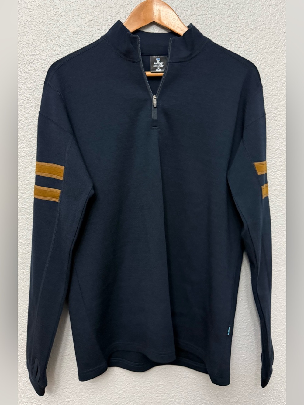 KÜHL | Team™ Merino 1/4 Zip Sweater | Navy | Size Medium | 100% Merino Wool